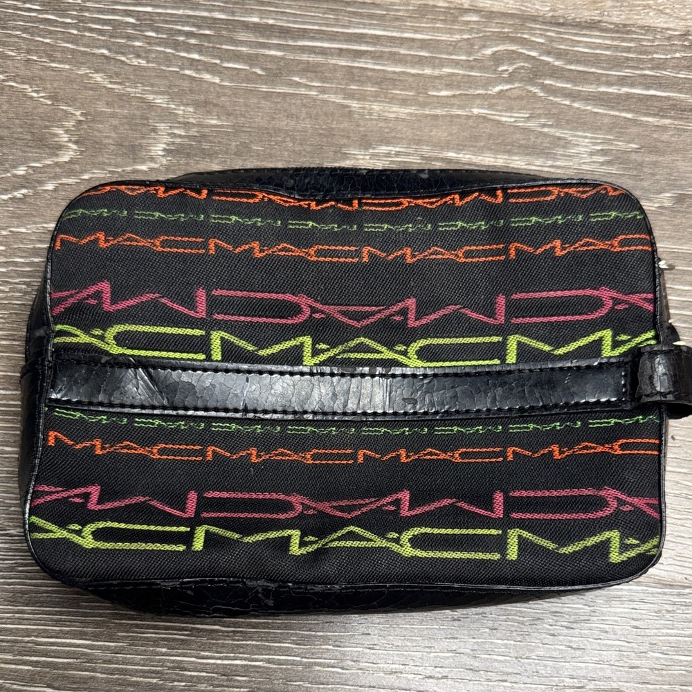 Rare collab with Matt Miller MAC Cosmetics BLK MakeUp Bag with Neon Accents 0302